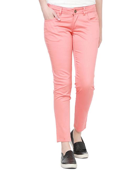 pink cotton chinos trousers - 14237666 - Very Small Image - 1