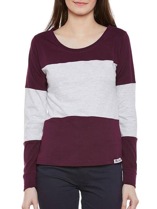 round neck color block tee - 14237939 - Standard Image - 1