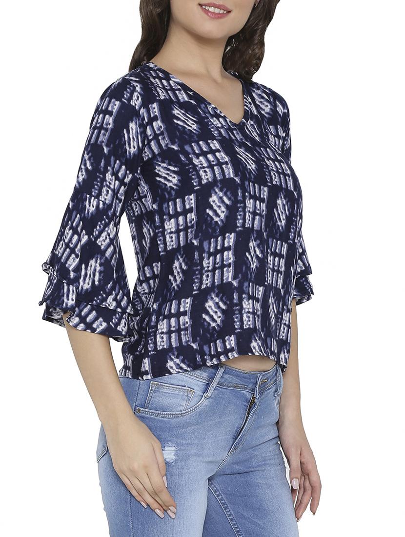 v-neck bell sleeved top - 14238386 - Zoom Image - 2