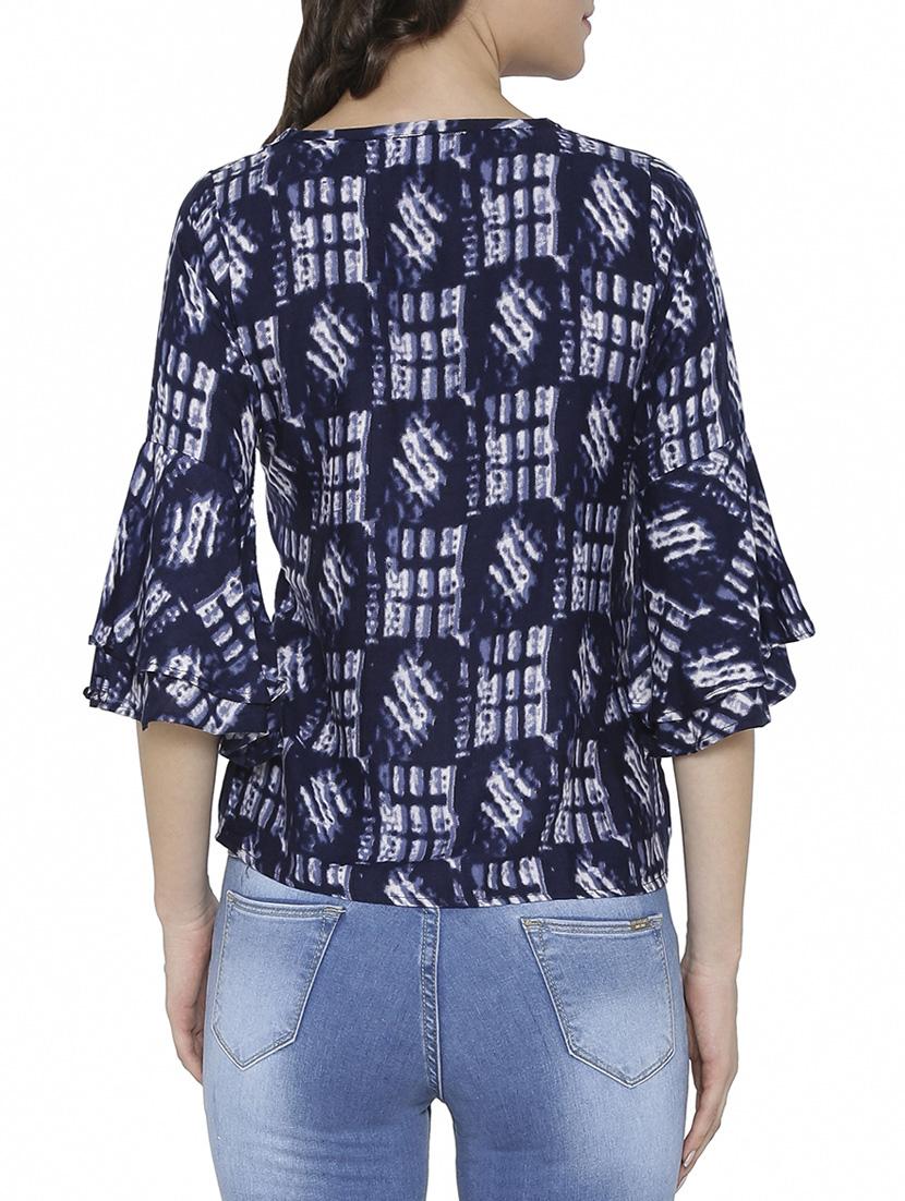 v-neck bell sleeved top - 14238386 - Zoom Image - 3