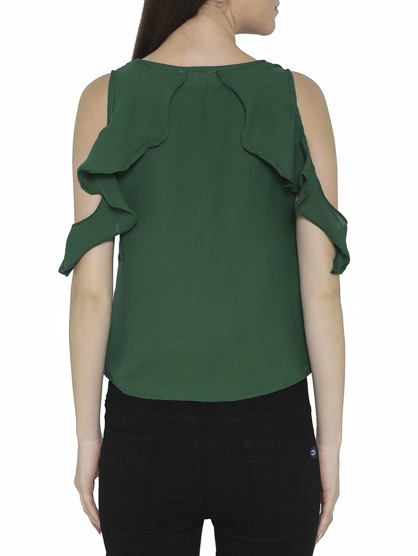 cold shoulder flared top - 14238394 - Zoom Image - 3