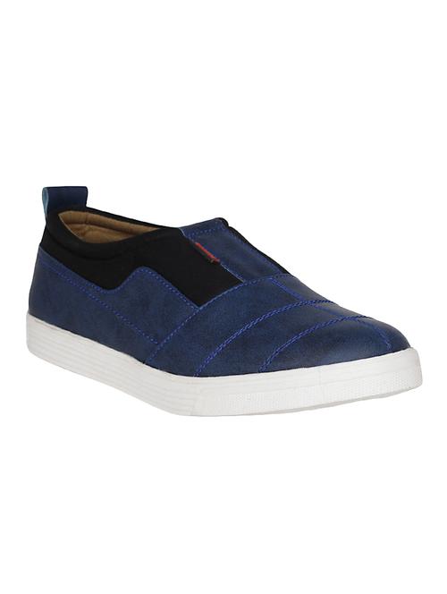 blue Leatherette casual slipon - 14238428 - Very Small Image - 1