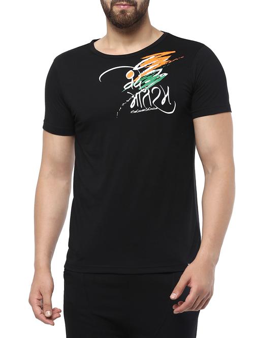black polyester t-shirt - 14238671 - Standard Image - 1