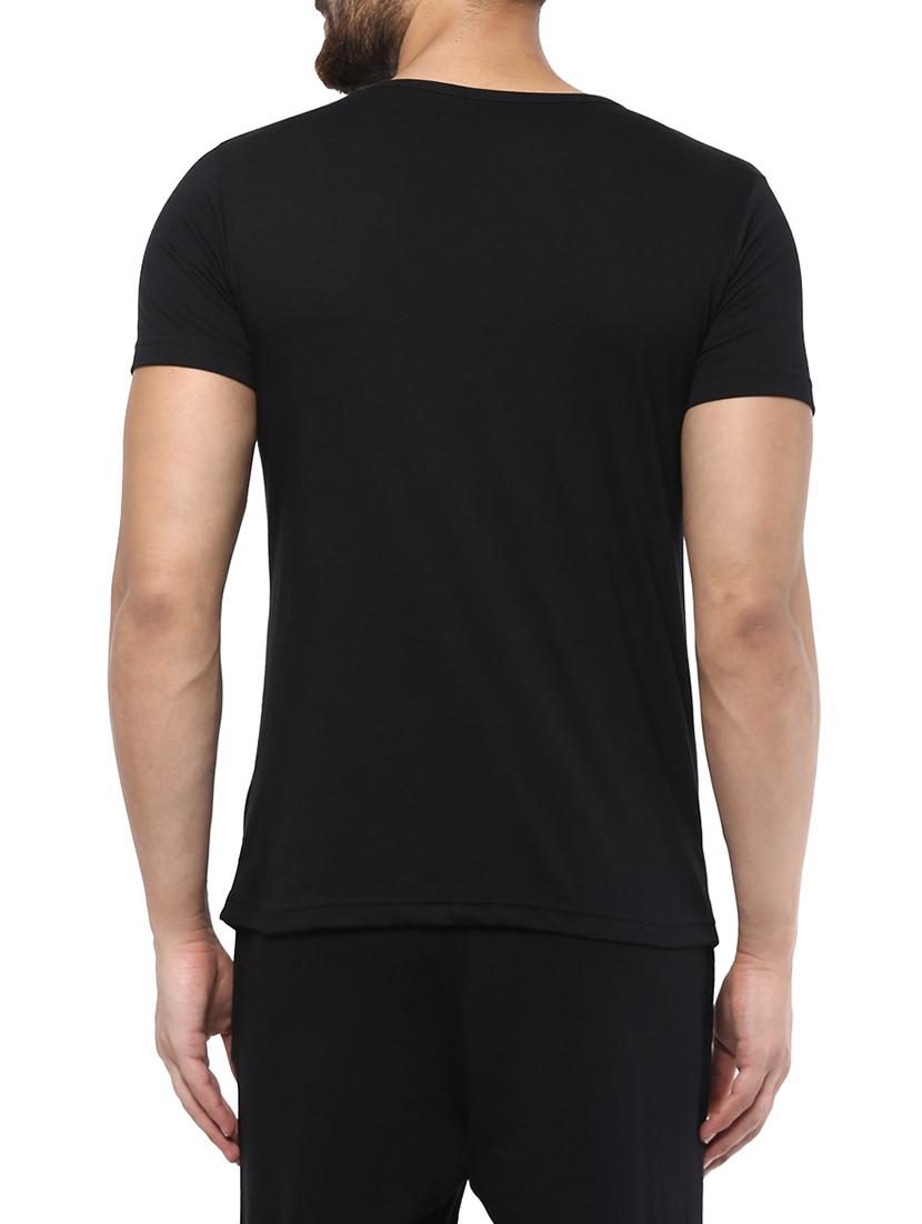black polyester t-shirt - 14238671 - Zoom Image - 3