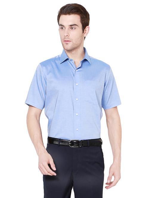 blue cotton formal shirt - 14240060 - Standard Image - 1