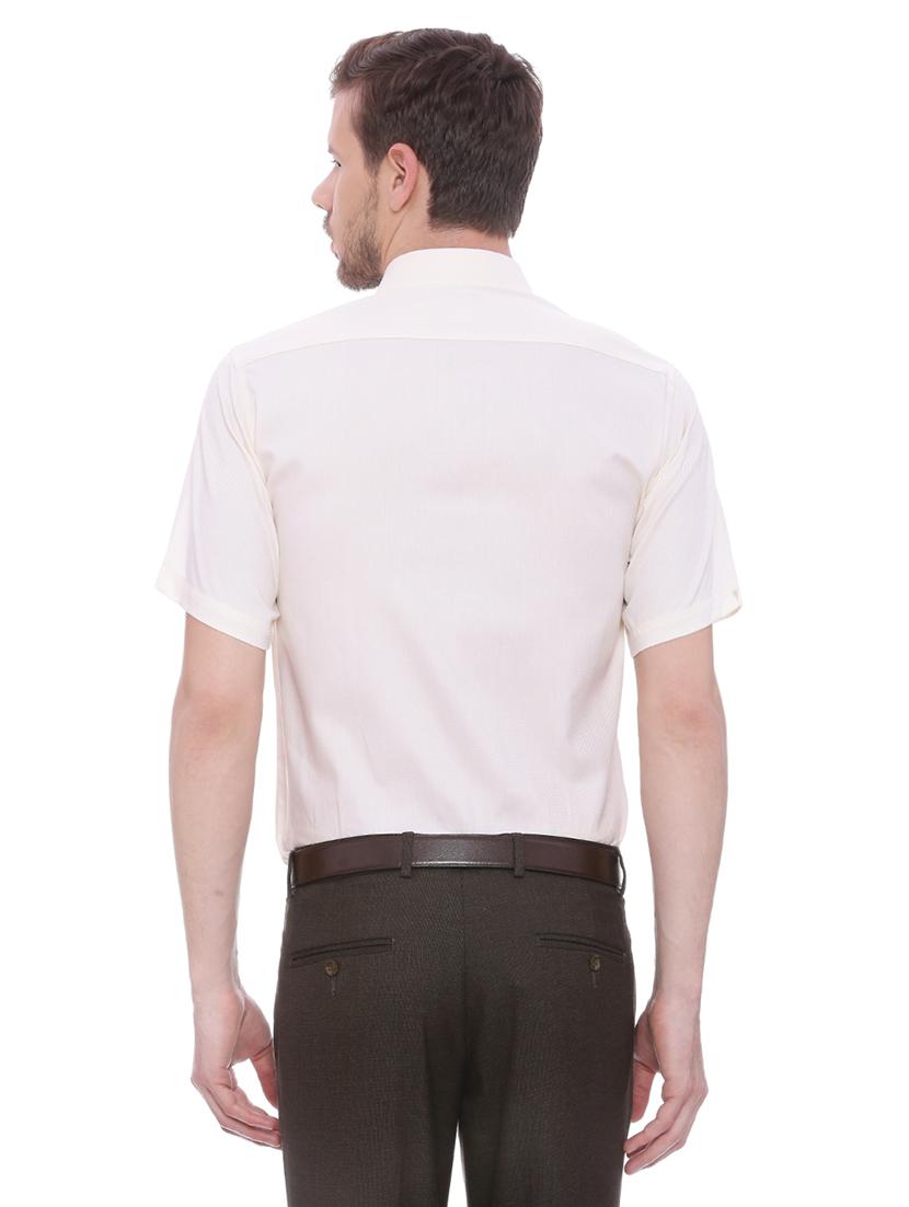 beige cotton formal shirt - 14240071 - Zoom Image - 2