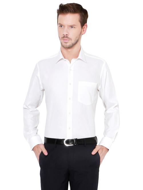white cotton formal shirt - 14240073 - Standard Image - 1