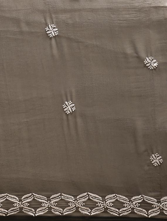 ada black chikankari saree with blouse - 14240337 - Zoom Image - 4