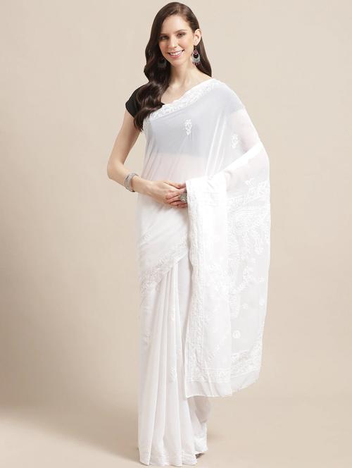 women's embroidered saree with blouse - 14240342 -  Standard Image - 0