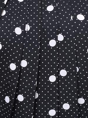 polka dotted blouson pleated top - 14240829 - Standard Image - 3