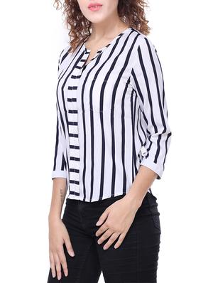 pocket patch striped top - 14240830 - Standard Image - 2