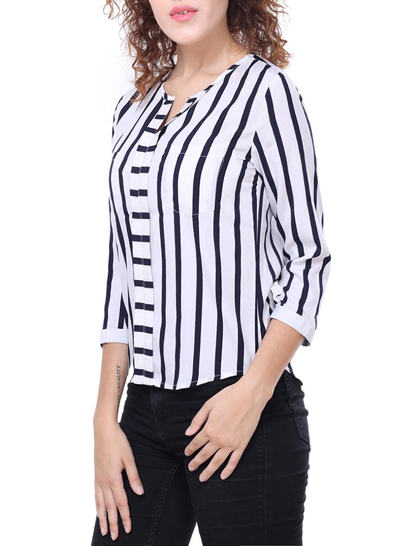 pocket patch striped top - 14240830 - Zoom Image - 2