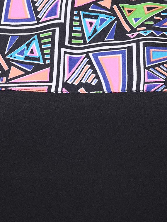 geometric print blouson top - 14240839 - Zoom Image - 3