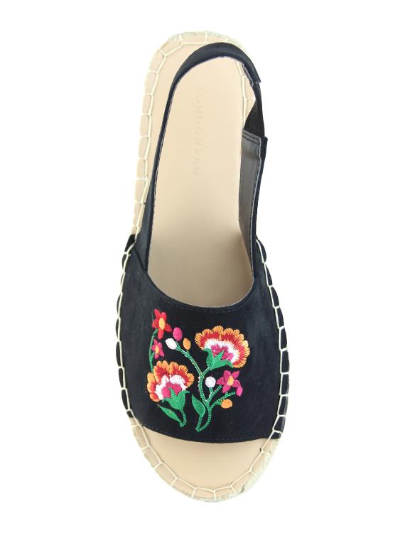 black fabric back strap sandals - 14241566 - Zoom Image - 4