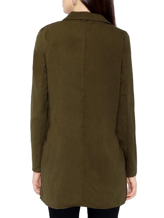 solid olive green blazer - 14241775 - Zoom Image - 3