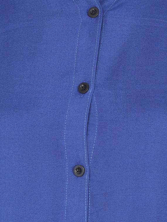 blue full sleeves casual shirt - 14242169 - Zoom Image - 4