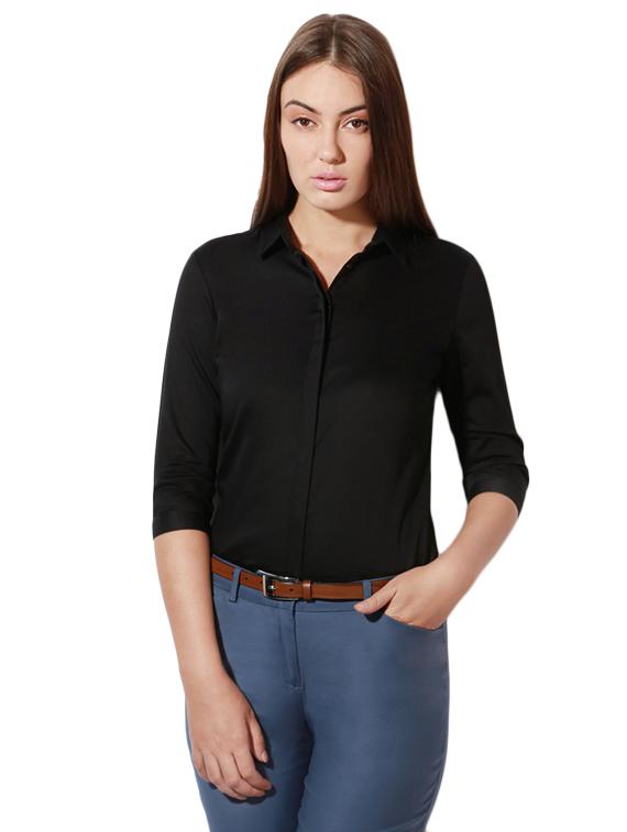 black cotton regular shirt - 14242831 - Zoom Image - 1
