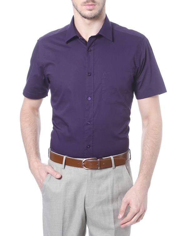 purple cotton formal shirt - 14243112 - Zoom Image - 1