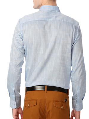 blue cotton formal shirt - 14243152 - Standard Image - 2
