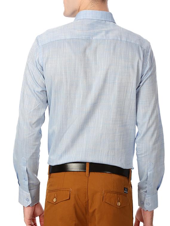 blue cotton formal shirt - 14243152 - Zoom Image - 2