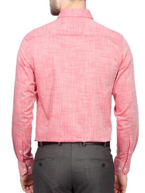 red cotton formal shirt - 14243153 - Standard Image - 2