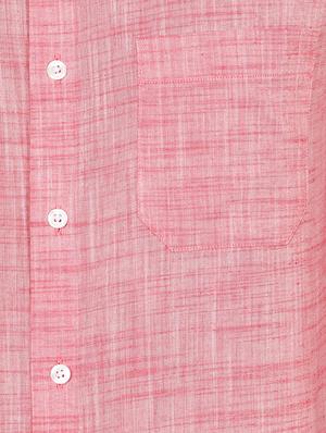 red cotton formal shirt - 14243153 - Standard Image - 3