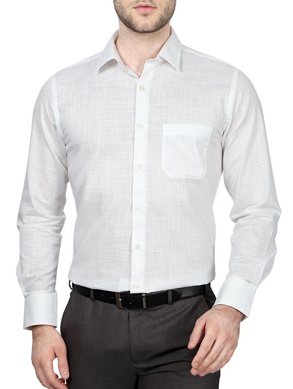 white cotton formal shirt - 14243156 - Zoom Image - 1