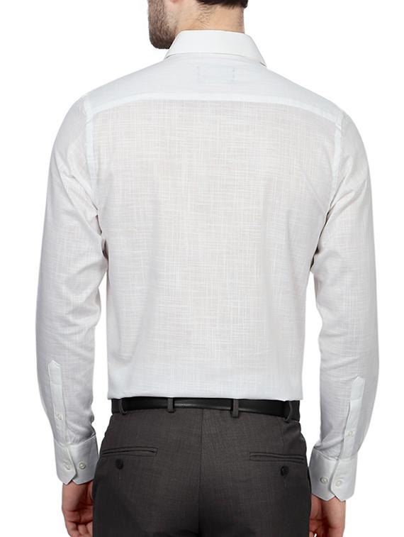 white cotton formal shirt - 14243156 - Zoom Image - 2