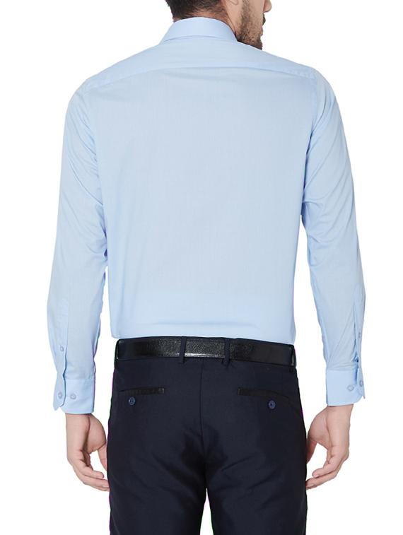 blue cotton formal shirt - 14243173 - Zoom Image - 2