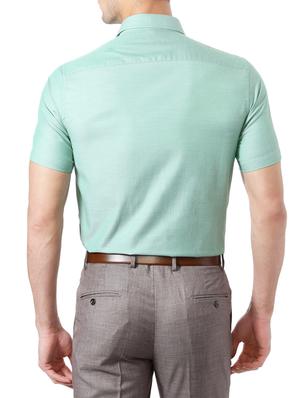 green cotton formal shirt - 14243176 - Standard Image - 2