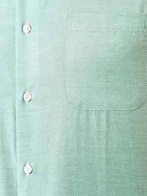 green cotton formal shirt - 14243176 - Standard Image - 3
