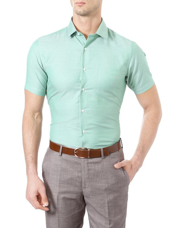 green cotton formal shirt - 14243176 - Zoom Image - 1