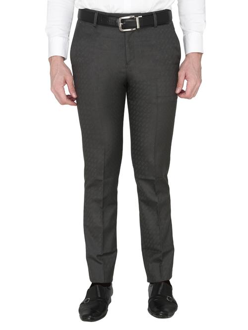 grey cotton formal trouser - 14247697 - Standard Image - 1