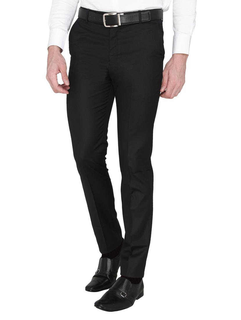 black cotton formal trouser - 14247715 - Zoom Image - 2