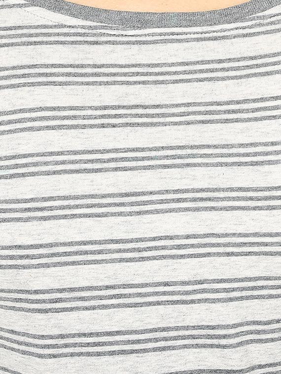 grey cotton casual tee - 14248293 - Zoom Image - 4