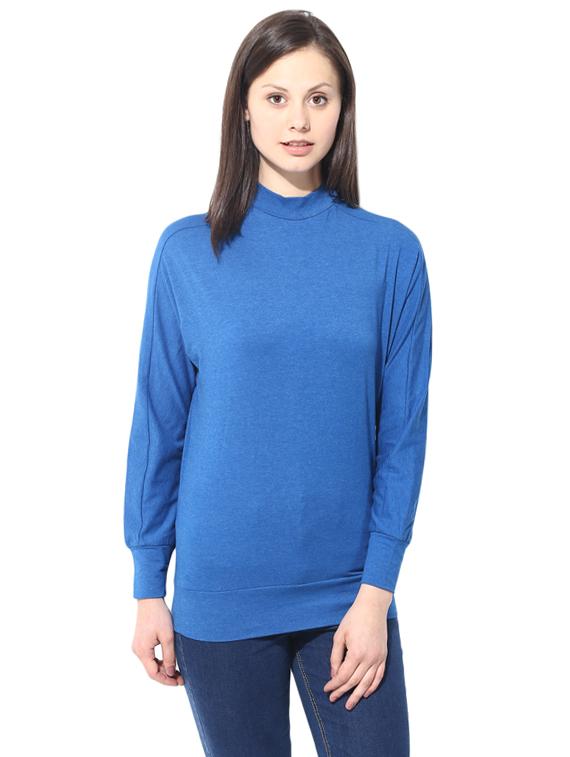 blue cotton blend tee - 14248357 - Zoom Image - 1