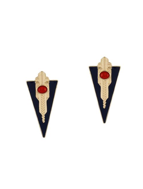 blue metal studs earring - 14248619 - Very Small Image - 1