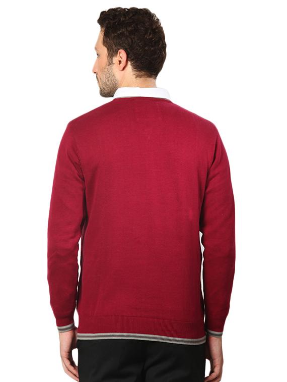 red solid pullover - 14252973 - Zoom Image - 3