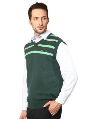 green striped cotton pullover - 14253004 - Standard Image - 2