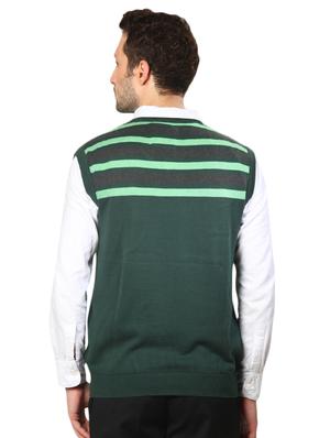green striped cotton pullover - 14253004 - Standard Image - 3