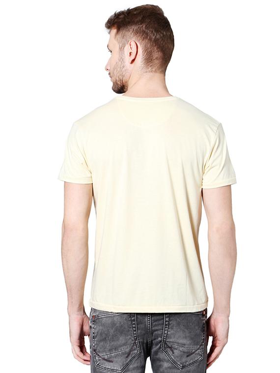 beige front print t-shirt - 14253235 - Zoom Image - 2