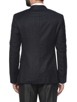 navy blue polyester formal blazer - 14255303 - Standard Image - 3