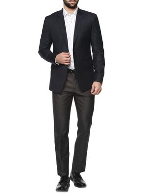 navy blue polyester formal blazer - 14255303 - Standard Image - 4