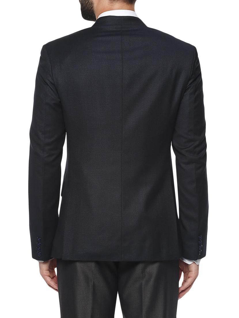 navy blue polyester formal blazer - 14255303 - Zoom Image - 3