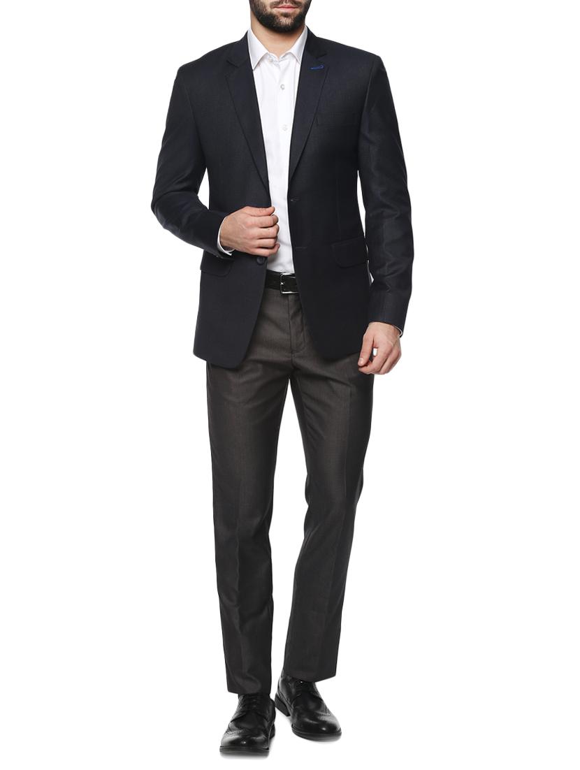 navy blue polyester formal blazer - 14255303 - Zoom Image - 4
