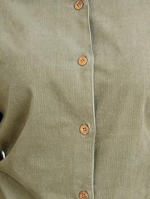 green cotton casual shirt - 14256043 - Zoom Image - 4