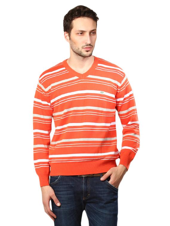 orange striped pullover - 14259794 - Zoom Image - 1