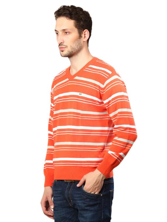 orange striped pullover - 14259794 - Zoom Image - 2