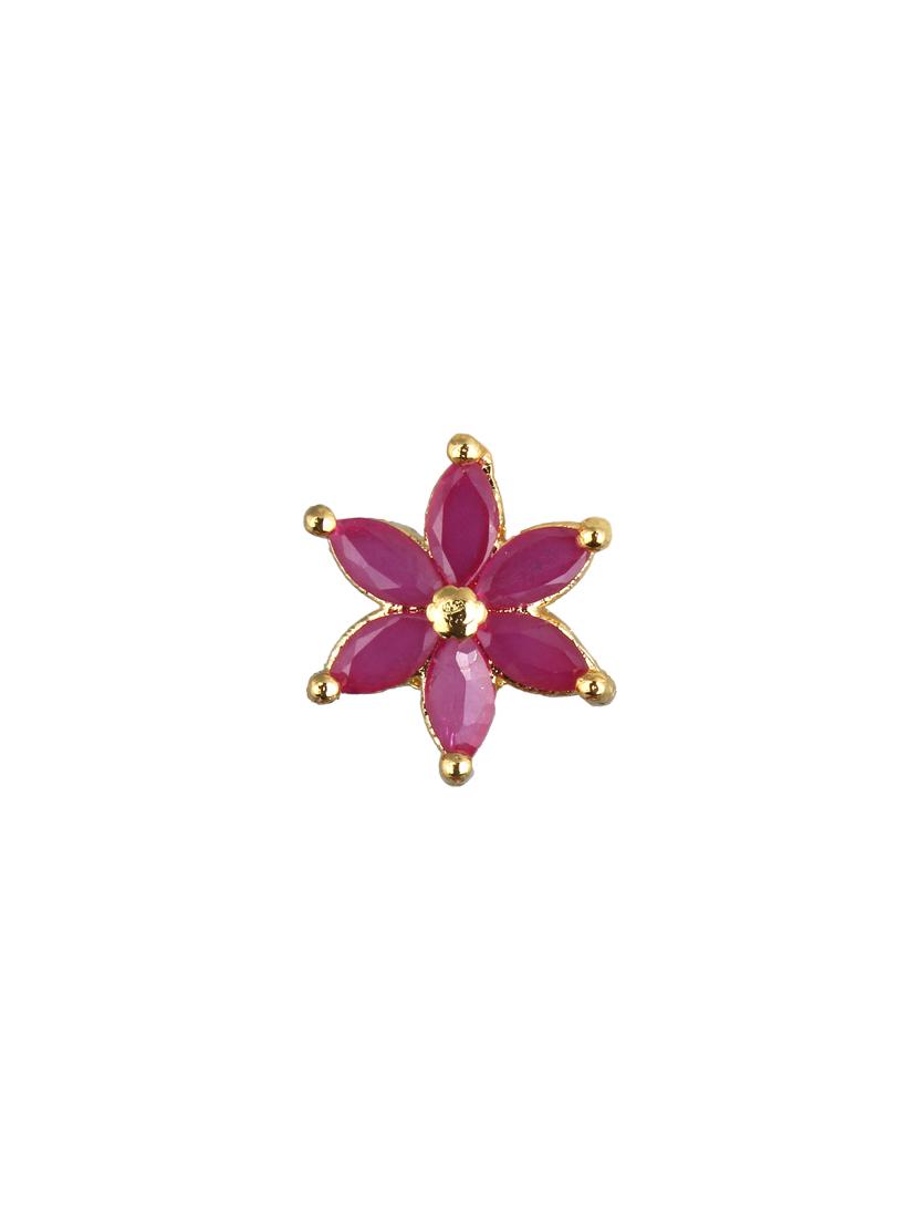 red brass studs earrings - 14260077 - Zoom Image - 1
