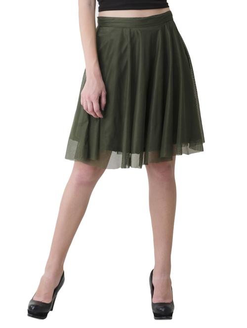 olive net skater skirts - 14260088 - Standard Image - 1